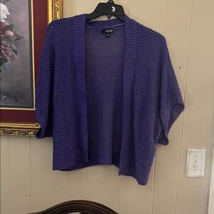 a.n.a Purple Open-Front Cardigan